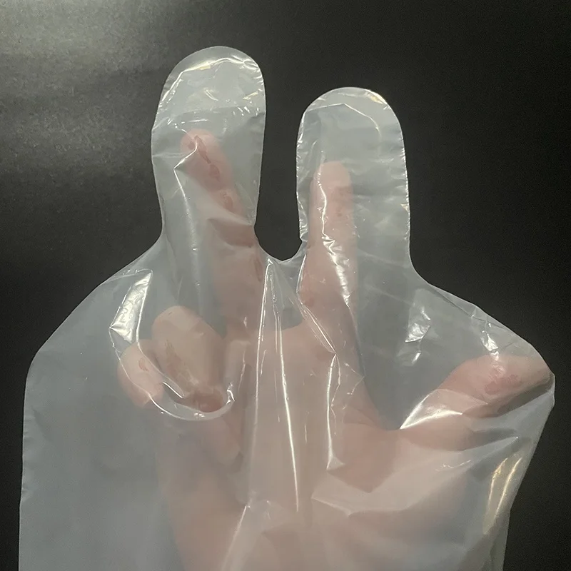 High Quality Disposable Medical PE Household Gloves Hot Sale Two Fingers Cot