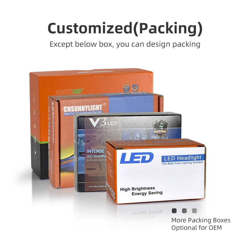 OEM Focos Led Lampadas Auto Lighting System 8000Lm Luces Led Auto Carro Automotriz for Halogen H4 H7 H11 Farol de Led Headlight