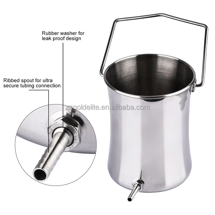 2L Waist type enema bag bucket stainless steel enema kit