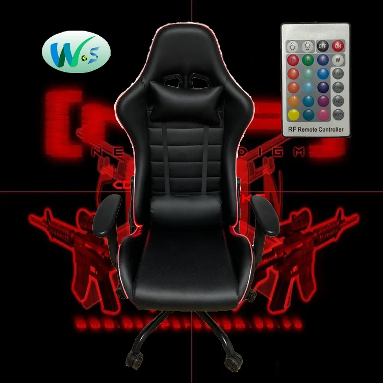 2021 NEW OEM design in stocked fast delivery RGB LED light race game chair ps4 pro 1tb silla gamer gaming chair racing seats