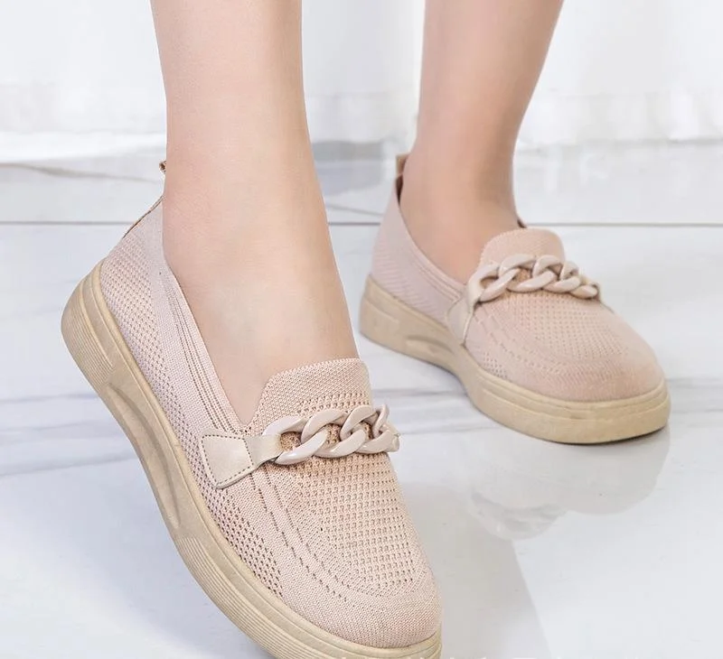 Excellent European Style Fly Knitted  Leisure breathable sports Mesh Lightweight colorful casual woman shoes