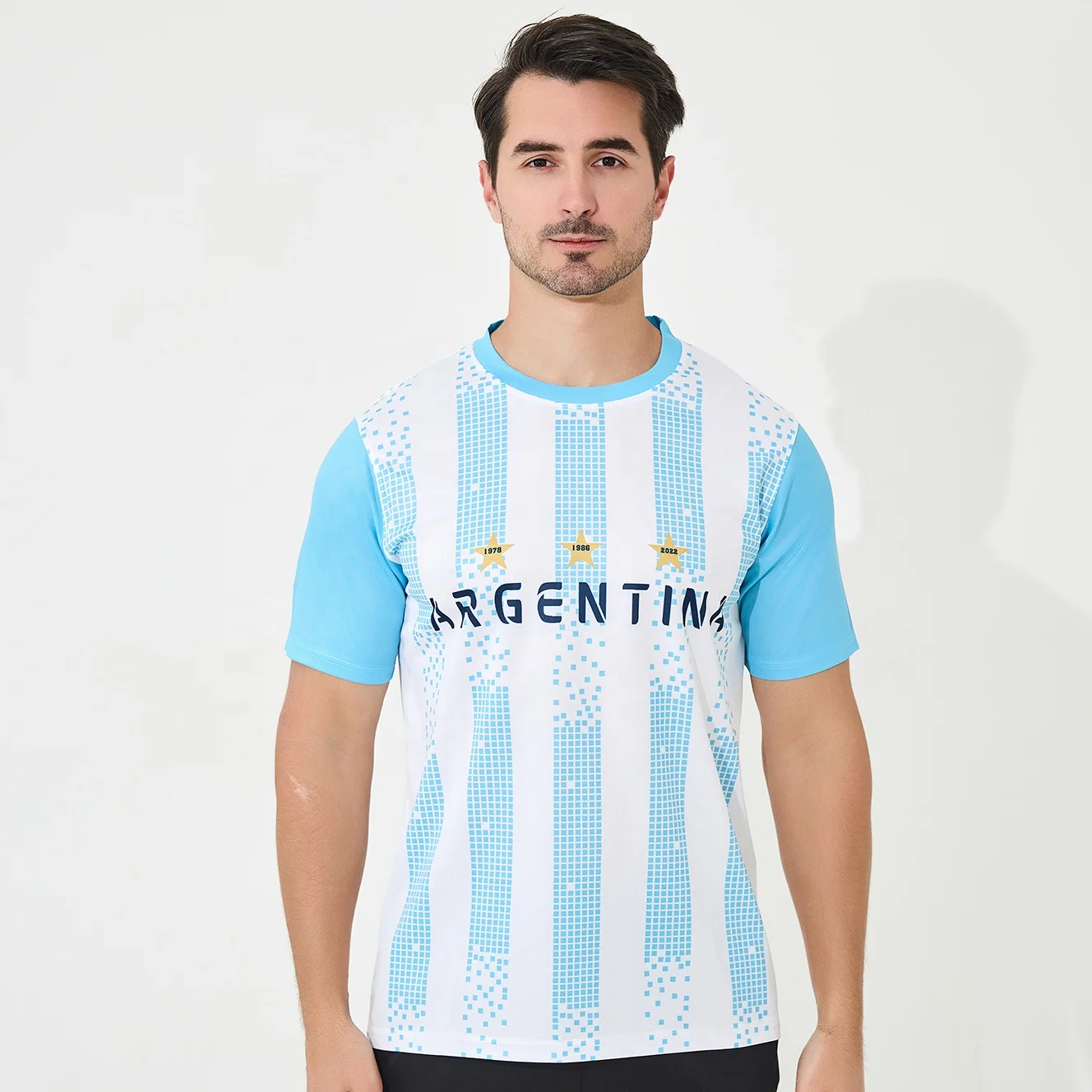 Exclusive design Argentina Soccer Jerseys Men Football Shirt Blue white stripes Tracksuit American Cup