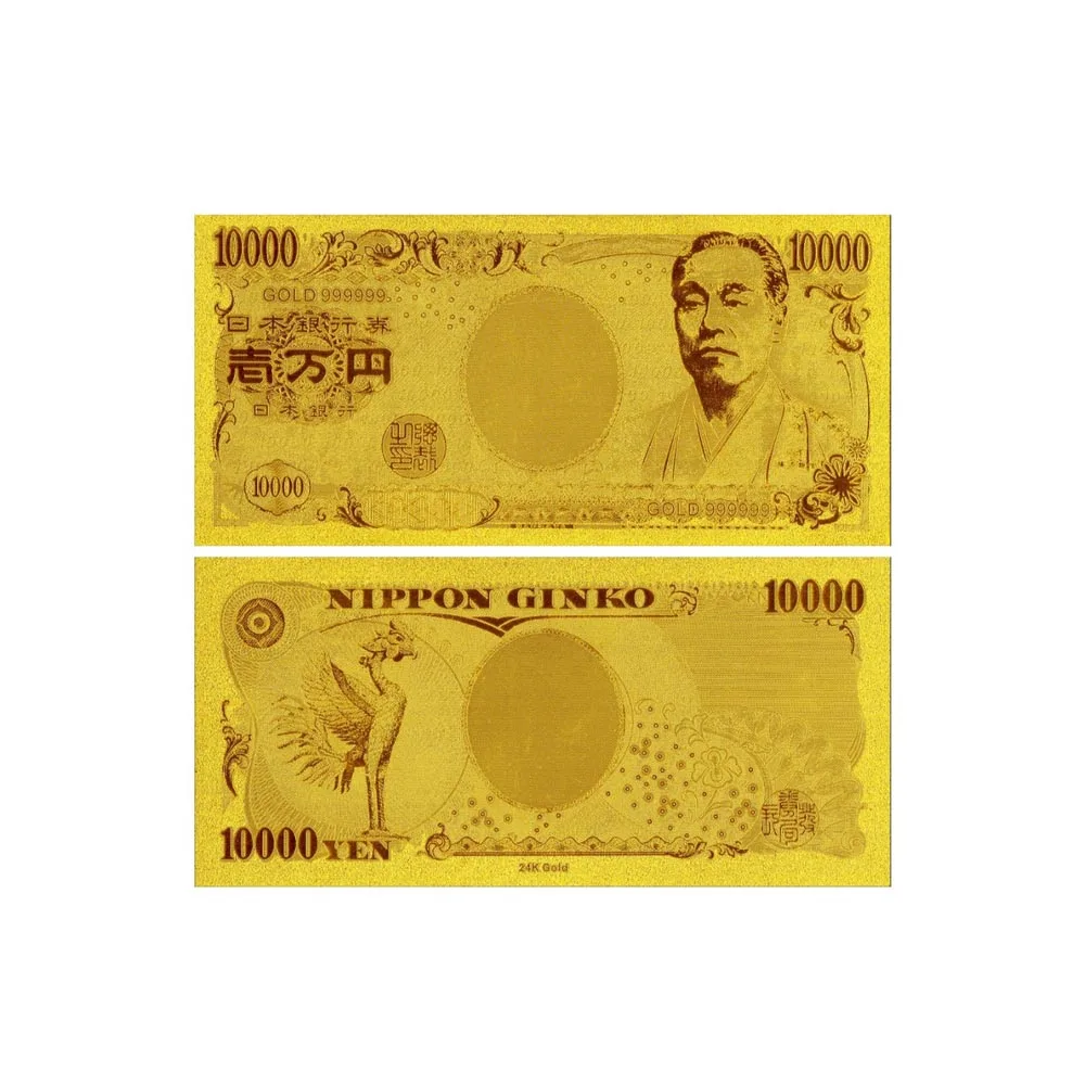 WR Japan 5000 Yen 999.9 24 Karat Gold Banknote Inazo Nitobe Gold Banknote
