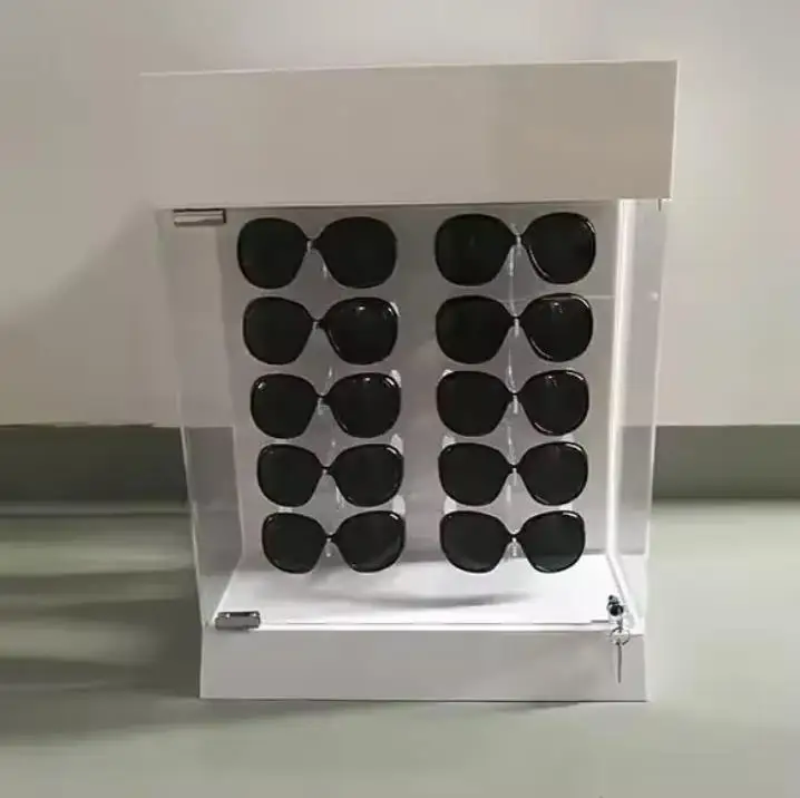 Wholesale Customized acrylic sunglasses floor cabinet eyeglasses display showcase