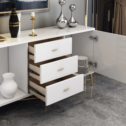 New  Modern minimalist light luxury creative multifunctional living room dining room solid wood storage sideboard