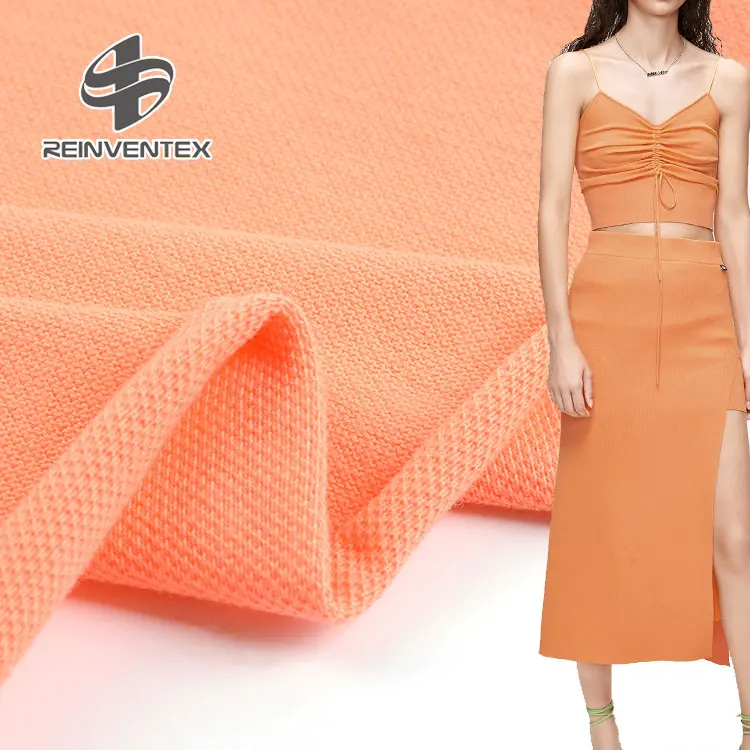 
 1297-3 изготовленный на заказ ocs Сертифицированный Однотонная футболка из органического хлопка 100% из хлопчатобумажного Пике Джерси вязаная ткань для платья для девочек  