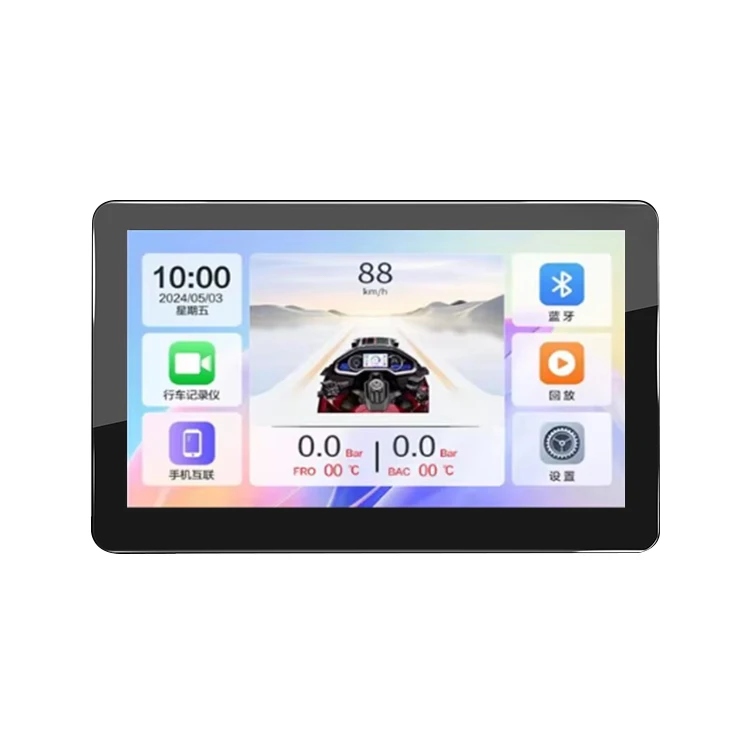 6-Inch Waterproof Bluetooth Motorcycle GPS Navigation DVR Video Recorder Auto Carplay USB Portable Stereo Android Camera