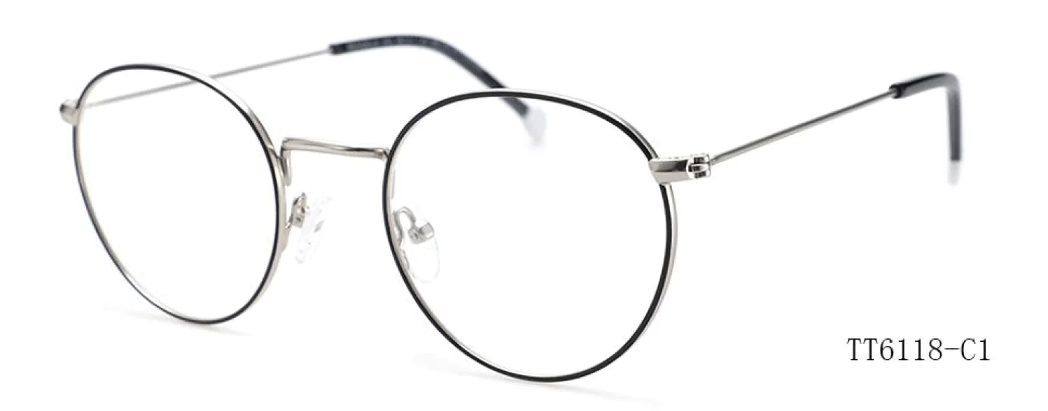 Popular Women Multi Colors circle shape Optical Metal Eyeglass Frame wholesale