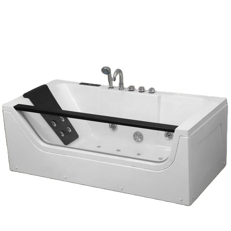Модная джакузи Ванна Акриловая массажная ванна со стеклом