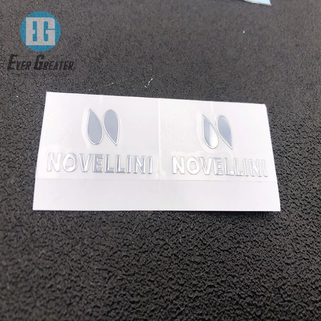 Custom Embossed Metal Sticker Strong Adhesive Thin Logo Metallic Transfer Sticker