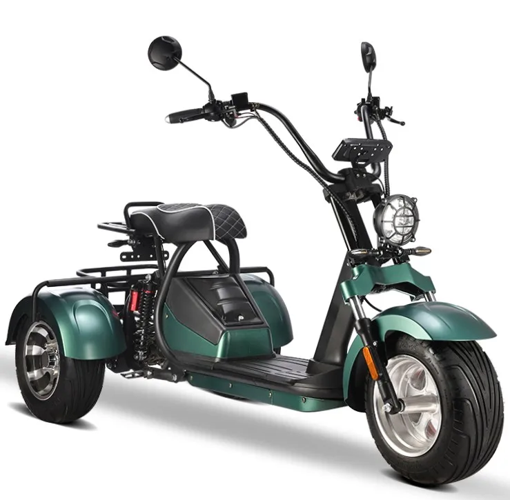 Электрический трехколесный велосипед EEC нового дизайна 2000 Вт скутер citycoco trike для взрослых с большим аккумулятором 40 Ач и дальним приводом