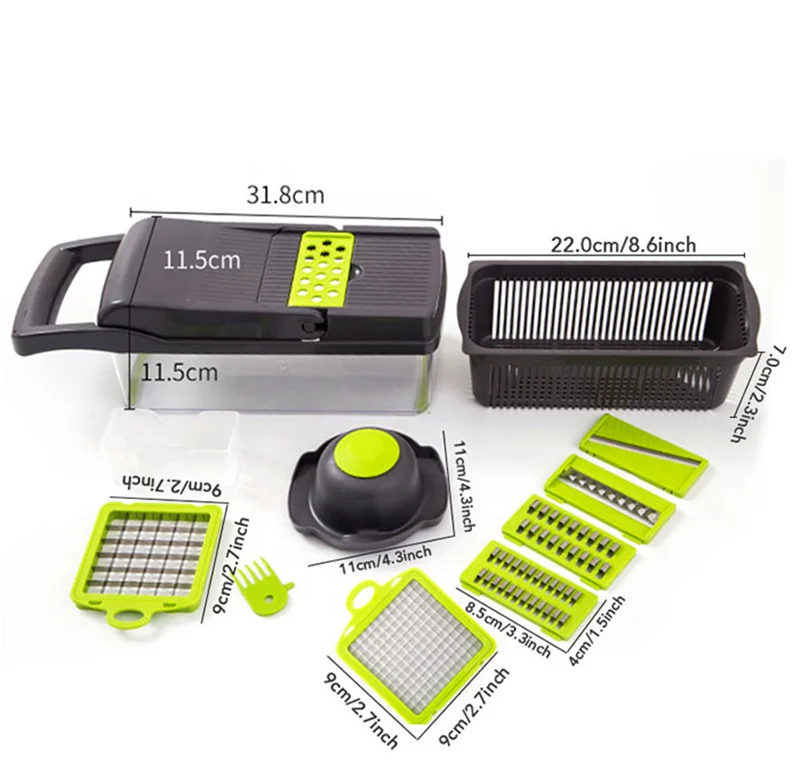 2020 New Multi-function Plastic Slicer Upgraded 11 Blades Slicer Manual Vegetable Cutter Salad Maker Potato Onion Carrot Cutter