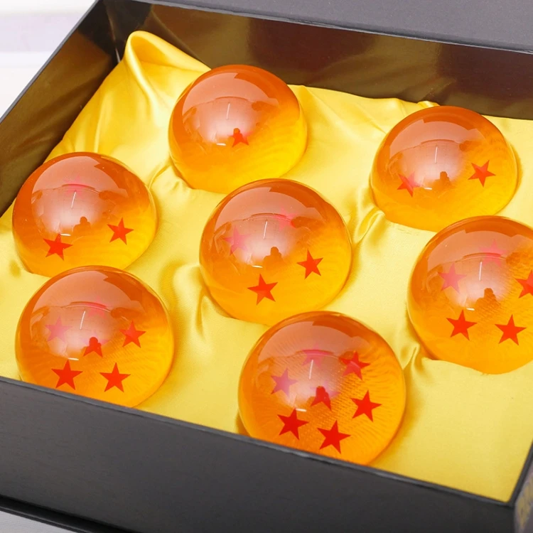 4.3CM 7PCS/SET 2 Colors Popular Dragon Anime Figure Crystal Balls Shenron DBZ PVC Figures Resin Balls Toys Collection Model Gift