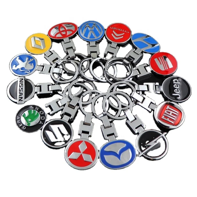 Custom LOGO Car Accessories 3D Turbo Shock Absorber Gear Brake Disc Wheel hub metal Keychain