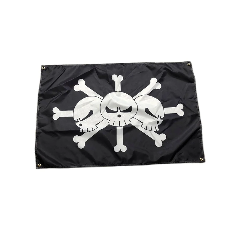 Customer Design, Thermal Transfer Print 100% Poly Luffy Banner Anime Flag