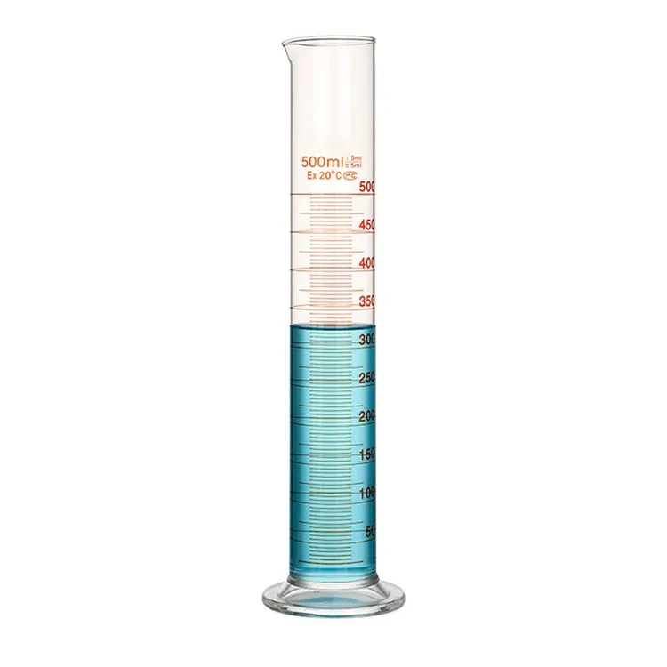 Glassware Boro3.3 Glass Measuring Cylinder with Graduation and Spout with high quality