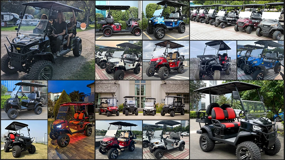 Wholesale Latest Unique Design Electric 4 Seater Golf Cart Acid Or Lithium Battery Golf Cart For Sale