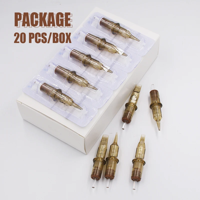 XJ 20pcs 0.3mm 0.35mm Microshading Microblading Tattoo Cartridge Needle Cartuchos De Tatuaje 316 Tattoo Needles Cardridges