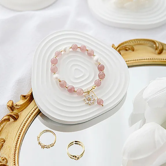 Gypsum Water Ripple Plate Jewelry Bracelet Photography Props Background Decoration Ornaments