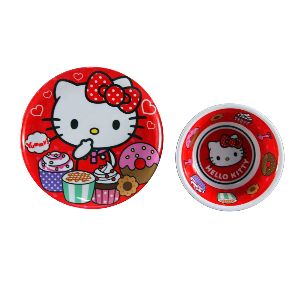 China manufacturer melamine kids plates and bowls sets of 2 pieces