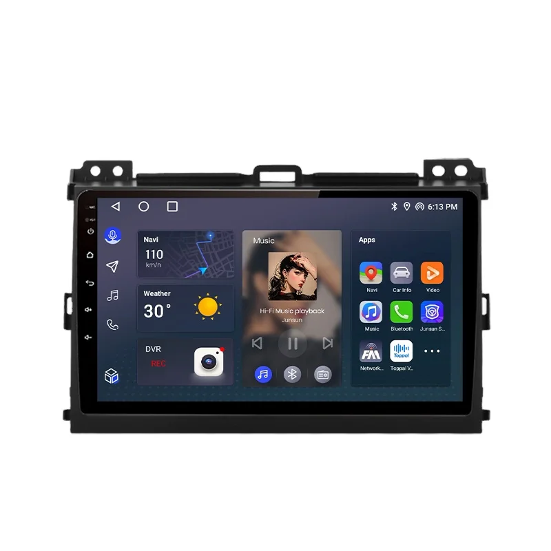 Беспроводная навигация Junsun V1 RU Stock для Toyota Prado 120 2004-2009 Android авто GPS автомобильное радио мультимедийное стерео
