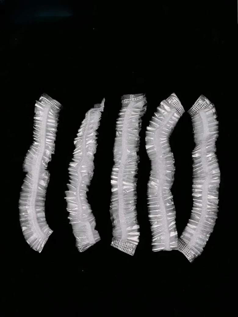 Waterproof thickened elastic transparent shower cap Disposable plastic polyethylene shower cap Salons unisex hotel household