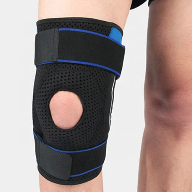 Adjustable knee compression brace Kneelet Kneecap brace silicone knee pads patella support foldable aluminum strip