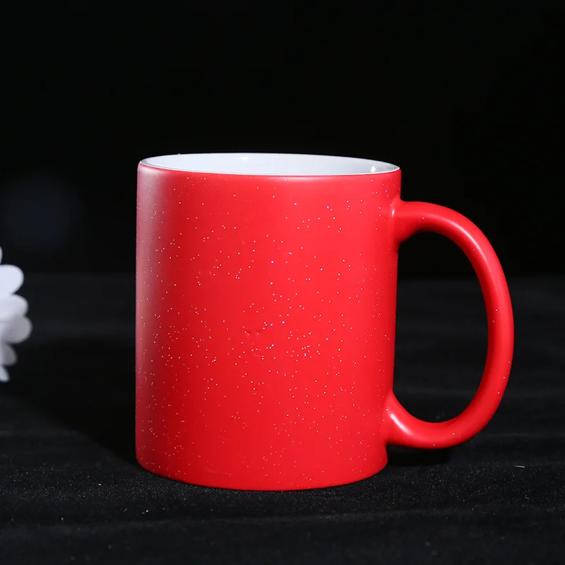Wholesale Sublimation Starry sky party supplies coffee Blue Black mugs with gift box heat sensitive ceramic mug