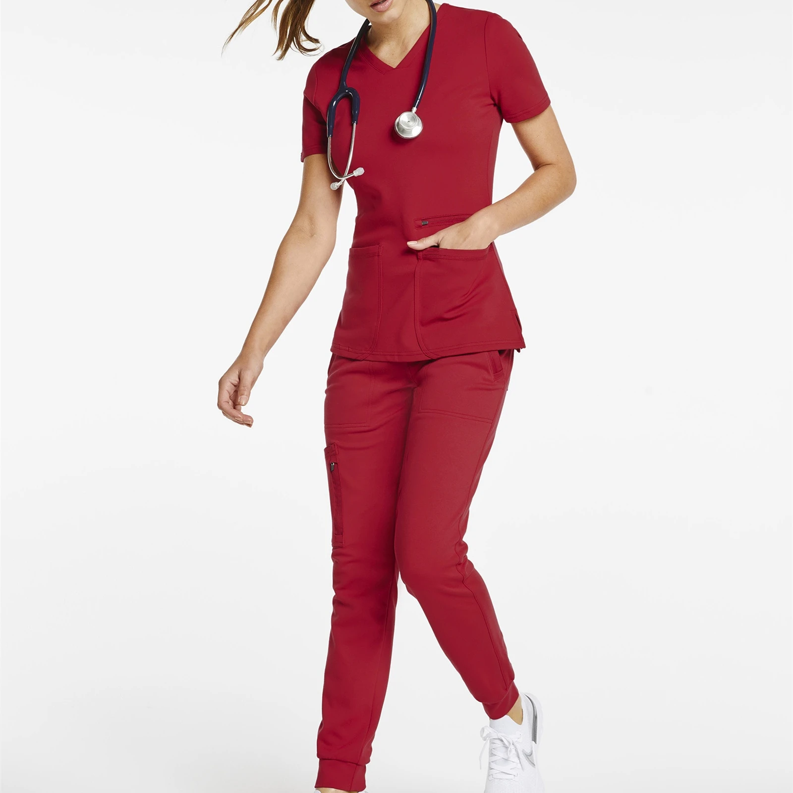 Дизайнерский скраб 2021, модный набор, штаны для больницы, униформа для бега