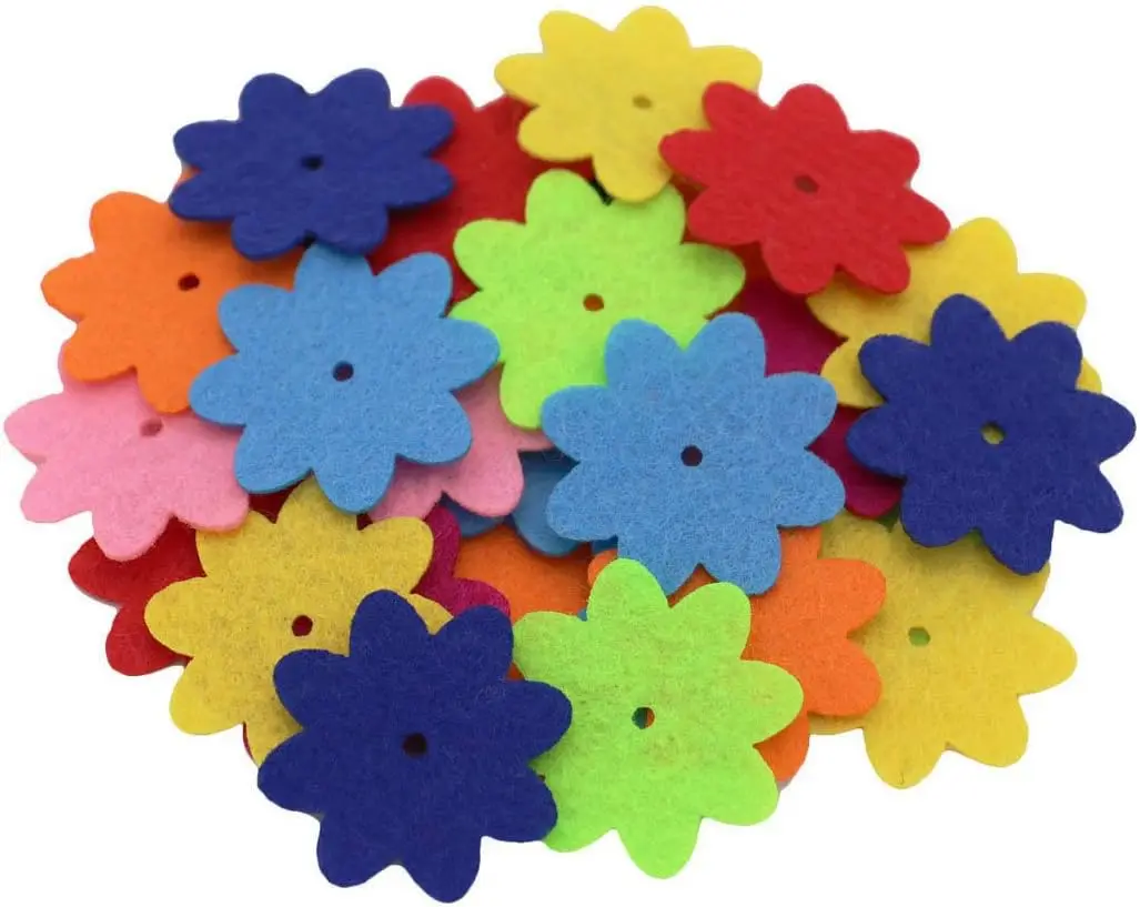Customized Fabric Flower Ornaments Felt Heat Shape Felt Shapes Craft Kit