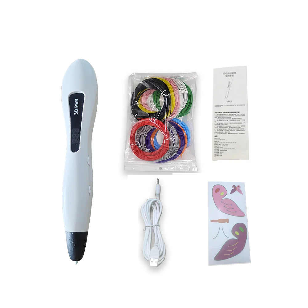 Children 3D Printing Pen USB Drawing Toy Set ABS/PCL Filament Portable 3D  Doodle Printing Pen