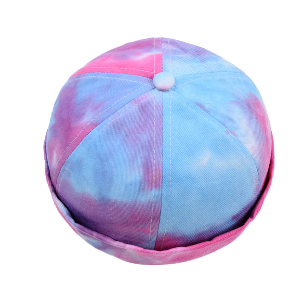 Aa013 «унисекс» с принтом тай-дай отворотом и Docker уличная Кепка для красочные в морском стиле дыни череп, шапки, головные уборы, в стиле «хип-хоп» с принтом тай-дай без полей шапки