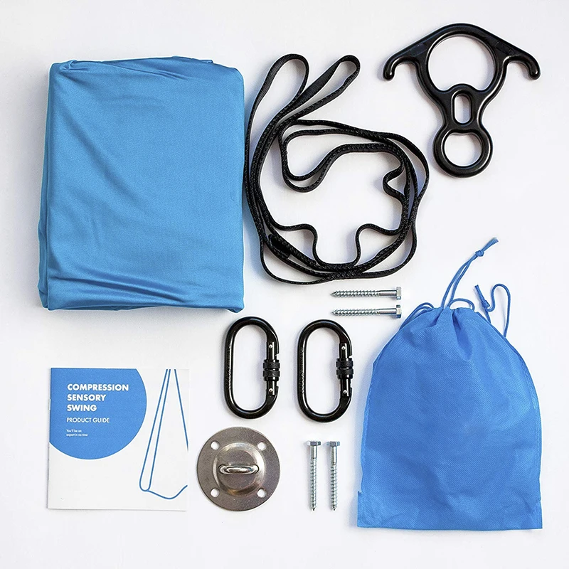 
Hot Sell Patio Swings Sensory Equipment 210T Nylon Outdoor Furniture Sensory Swing for Autism 200 Lbs Opp Bag 