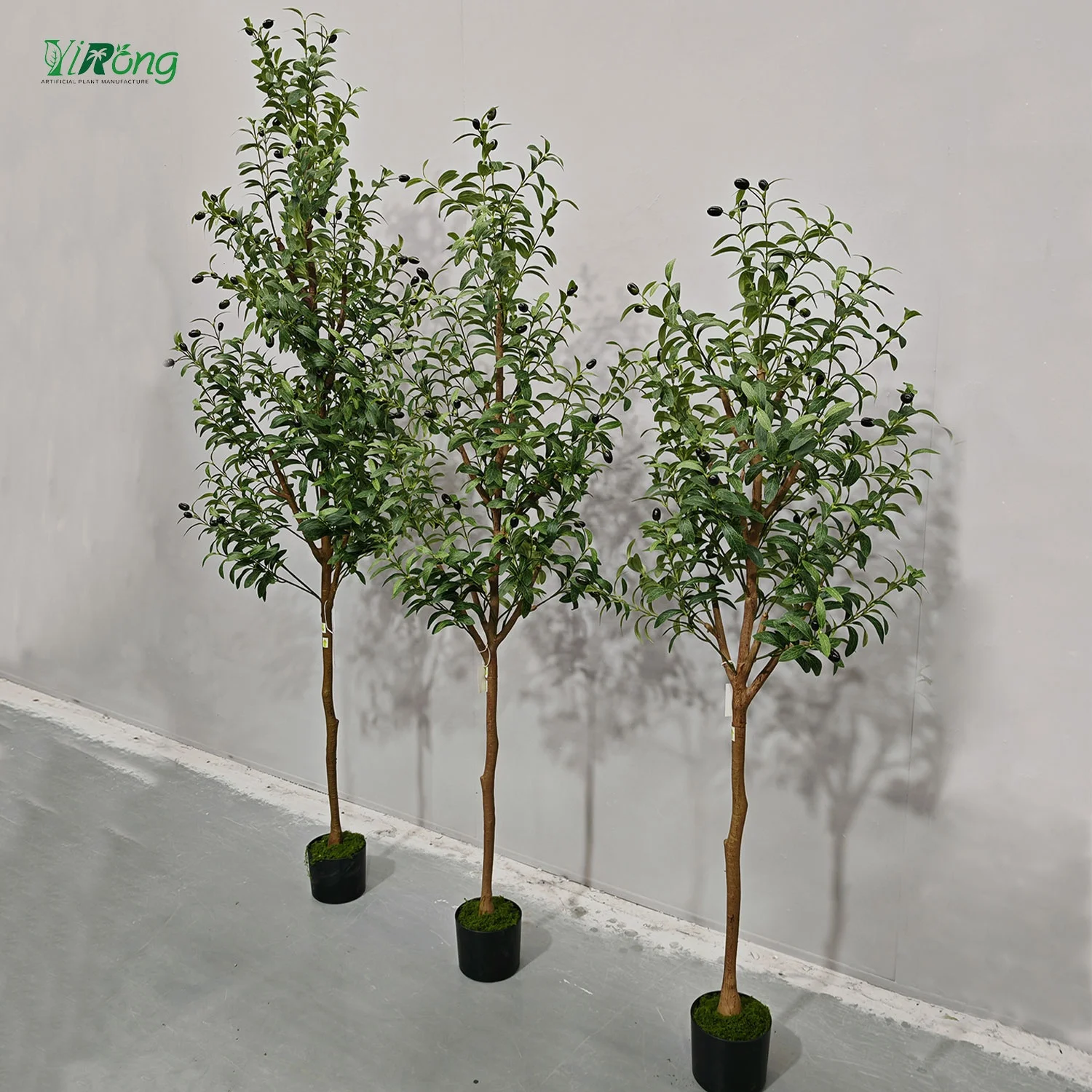 Faux Olive Tree 5 6 7ft Realistic Potted Silk with Artificial Green Leaves Big Fruits for Home Office Living Room Bedroom Decor