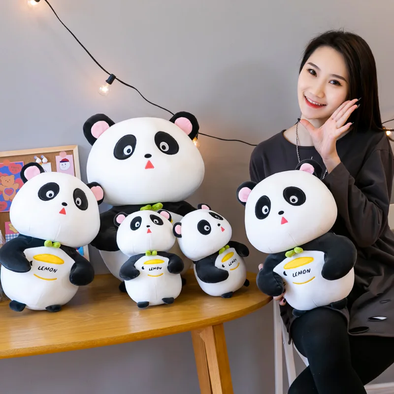ROXGOCT 2022 Cute Walking Panda Toy Lifelike Stuffed Animal Doll Classic China Panda Children Kids Birthday Gift