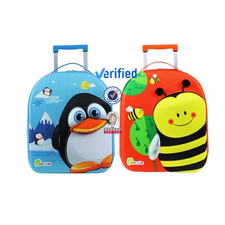 Eminent Bags Travel Luggage Suitcase 15inch Wheeled Eva Custom Made High Quality Cartoon Kids Children Spinner OEM Carry-on