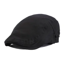 Простые кепки газетчика для мужчин, плоская кепка, хлопковая Регулируемая дышащая охотничья шляпа в стиле ирландского каббиря, плюща, Гэтсби для вождения