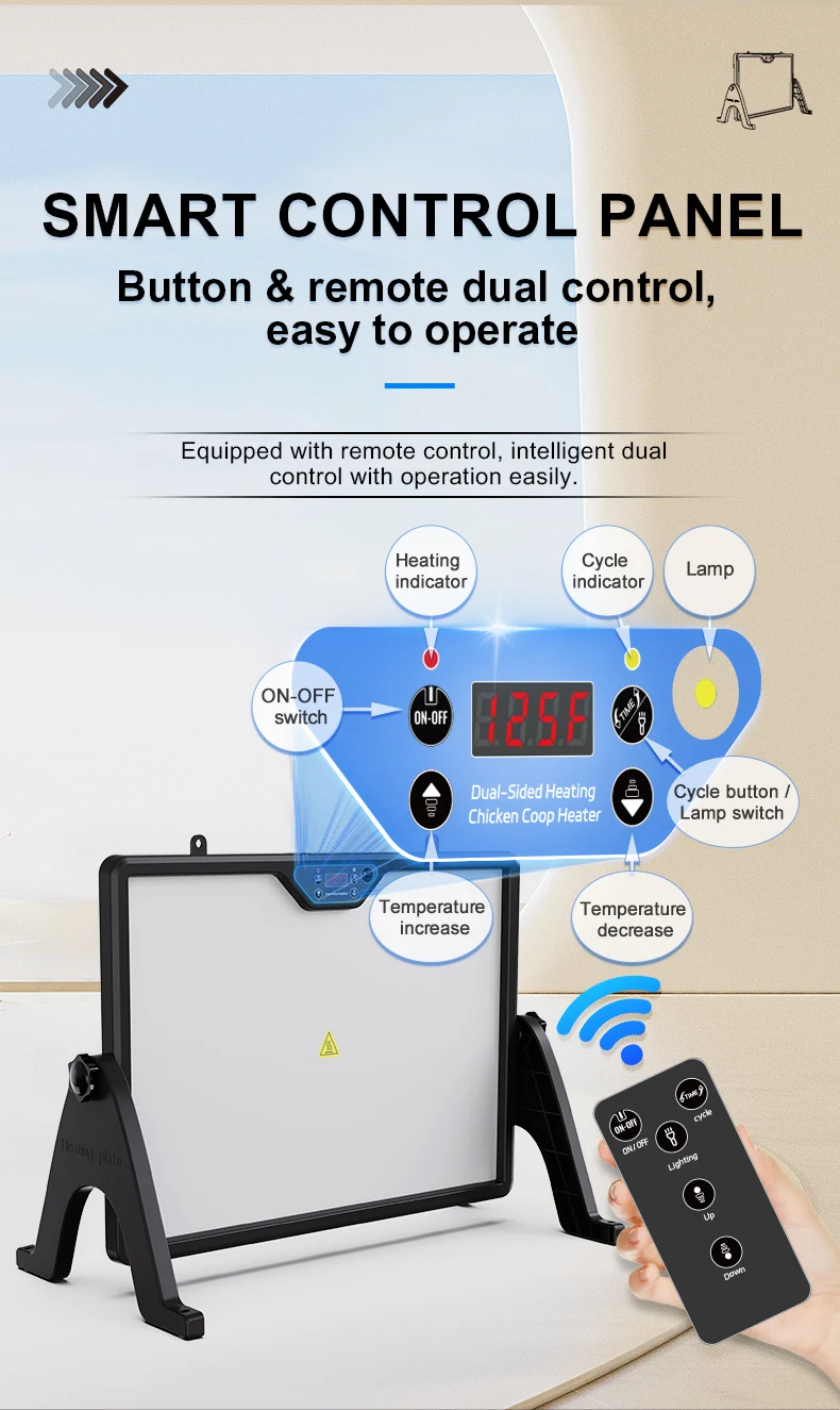 Factory Price Newest Adjustable Chick Brooder Dual Heating Plate for Newly Hatched Animals Anti-Roost Cone Heating Quickly