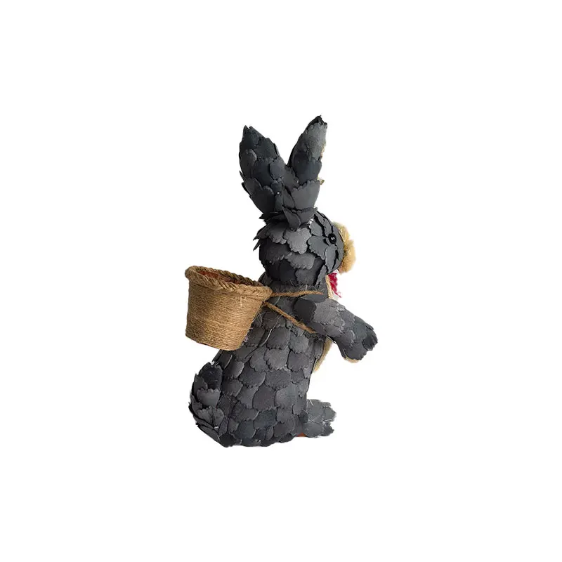 Wholesale Dried Flowers Decorative Wooden Flowers Natural Wood Flower Rabbit Craft For Christmas