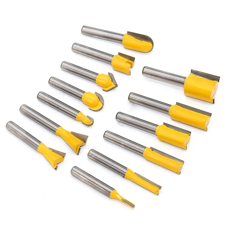  Alpha CNC Router Wood Cutting Bits 35Pcs 1/2' 1/4' 8mm Shank Tungsten Carbide Tip Bit Set For DIY wood
