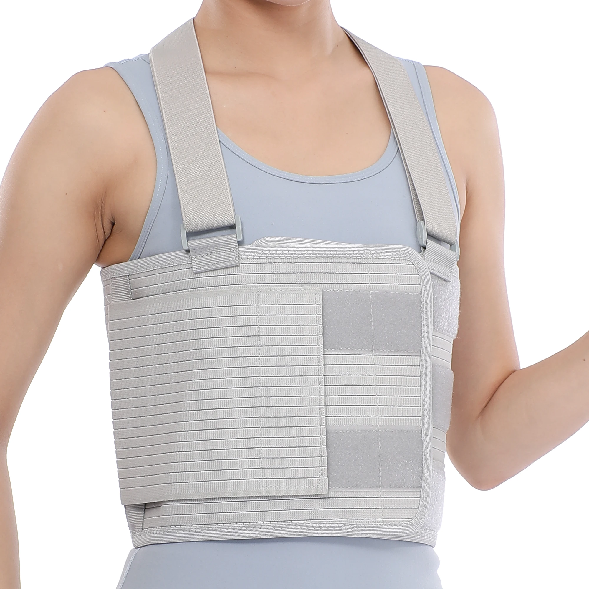 Elastic Rib Support Belt For Rib Injury Chest Binder Brace for Cracked Ribs Chest Compression Wrap for Bruised Compression