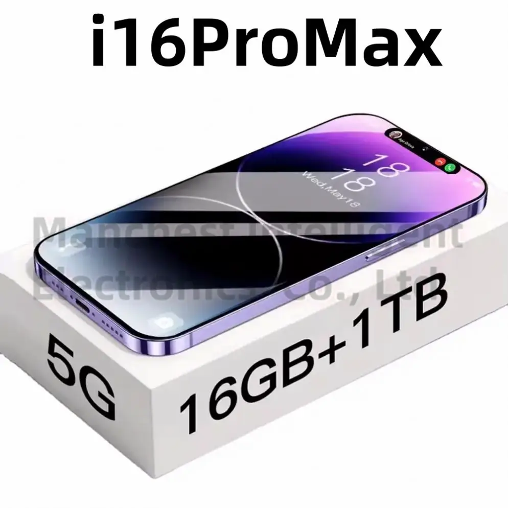 2022 I16 16 Pro Max 512GB Mobile Phone 5G Smartphone 7.3 Inch Large Memory Smartphone Mobile Phone Dual Card Simple Mobile Phone
