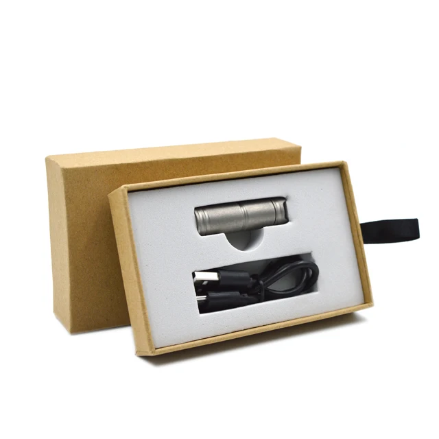  Фонарь для кемпинга USB Перезаряжаемый Регулируемый титановый светодиодный фонарик с отверстием