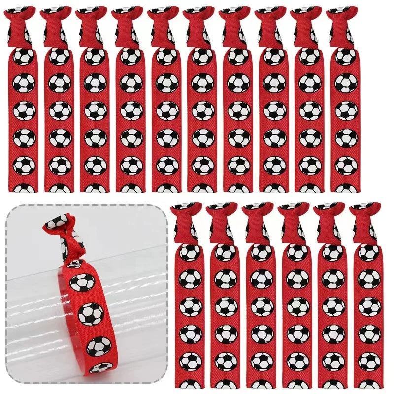 New Arrival Customized Sport Elastic Hair Band Women Girl 5/8 inch Logo Printed Football Hair Tie