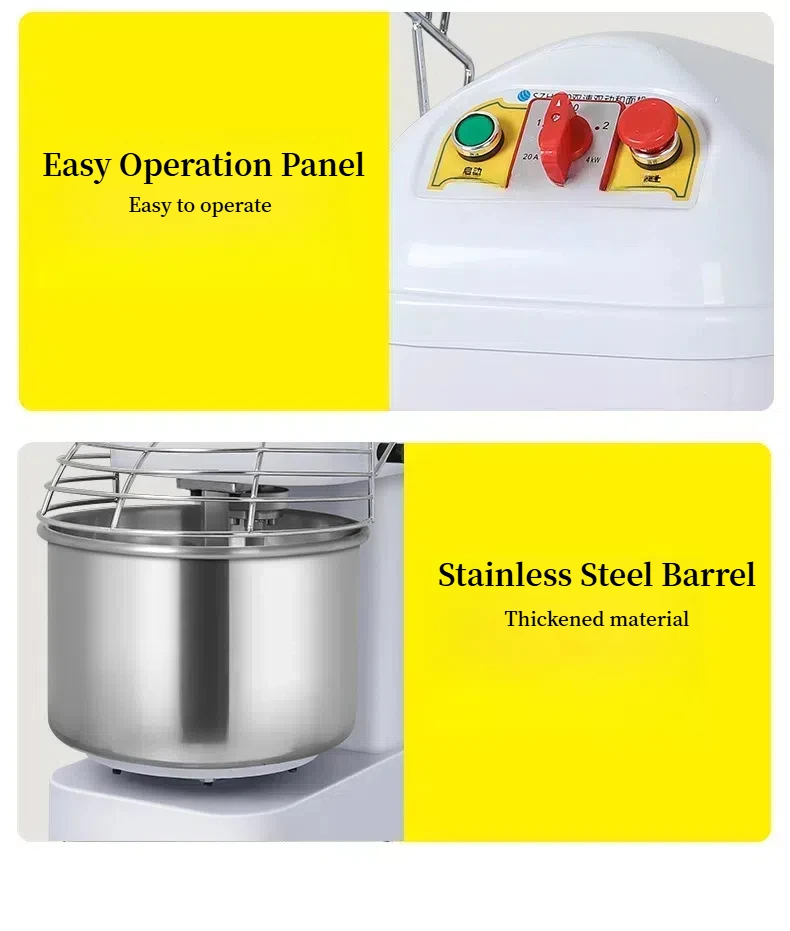 Hot Sales Bakery Baking Equipment Commercial Dough Kneader Double Speed Spiral Dough Mixer, Flour Mixing Machine