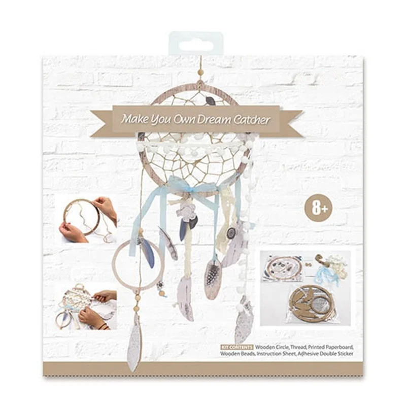 Children Paper Craft Educational DIY Toys Set Wall Hanging Make Your Own Dream Catcher Kit for Kids