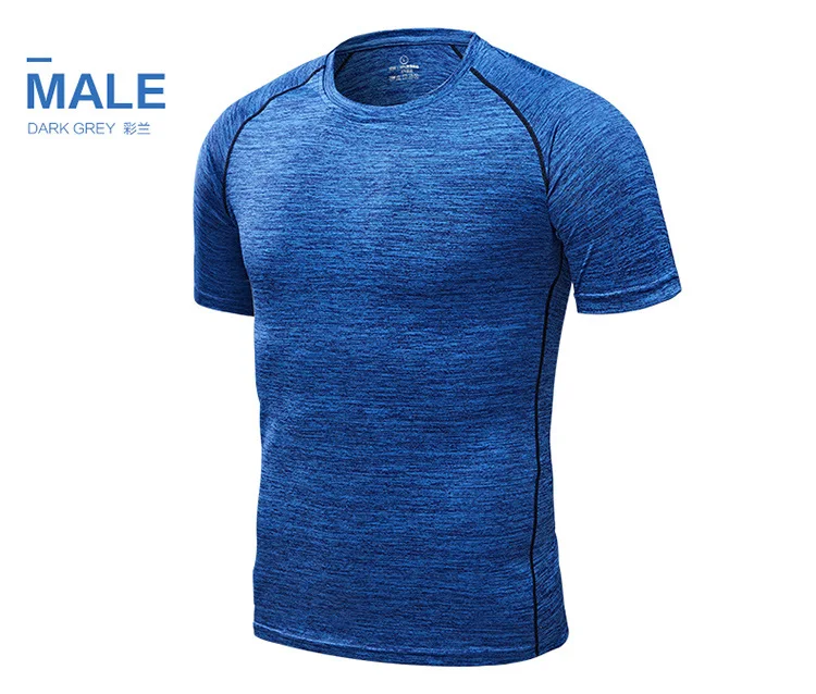 Wholesale cheap custom LOGO print polyester spandex quick dry blank men and women gym t shirt