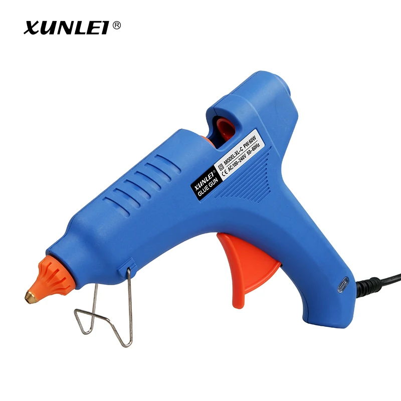 High Quality 60W Glue Gun with Rubber Nozzle Factory Sale for 11mm glue sticks
