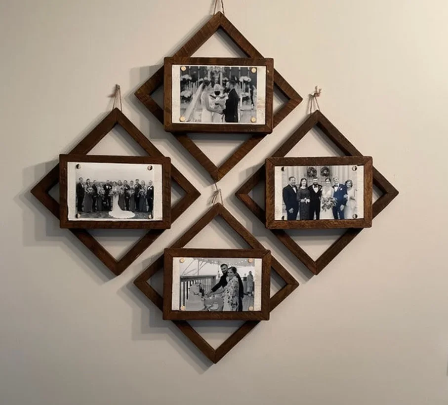 Farmhouse Diamond Picture Frames Wall Decor Photo Frame