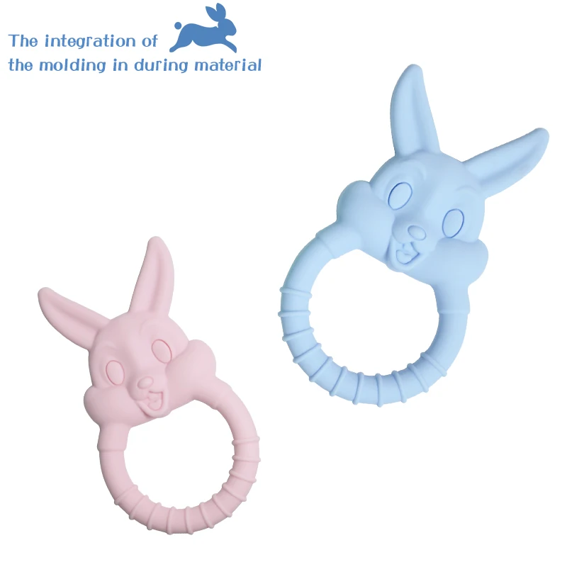 Rabbit Shaped Silicone Teether Necklace Pendant Eco-friendly Animals Diy Necklace Pendant Baby Teether